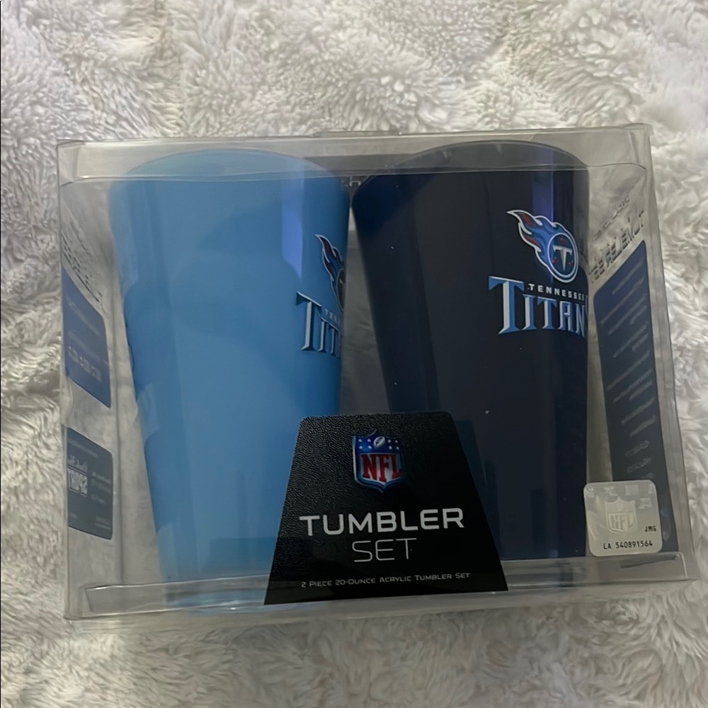 NFL Tennessee Titans 20oz Insulated Acrylic Tumbler Set 2-Pack New Licensed